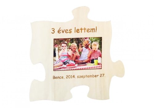 Gravírozott fali szimpla puzzle fénykép nyílással