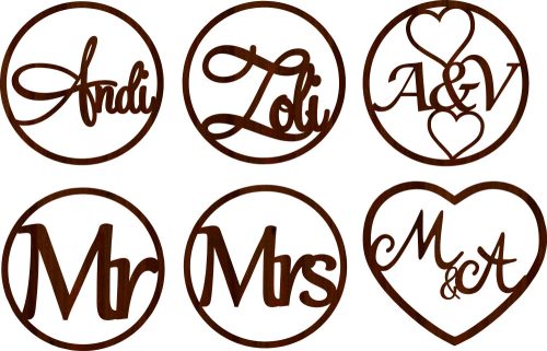 Esküvői Lézervágott Dekoráció 40 cm 