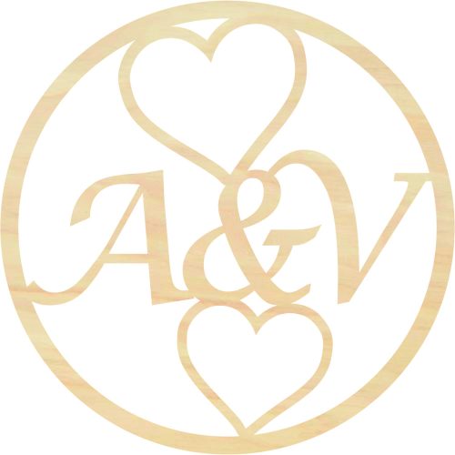 Esküvői Lézervágott Dekoráció 58 cm 