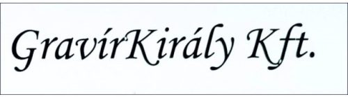 Gravírozott kétrétegű névtábla (1,6 mm fehér-fekete)