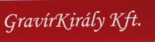 Gravírozott kétrétegű névtábla (1,6 mm piros-fehér)