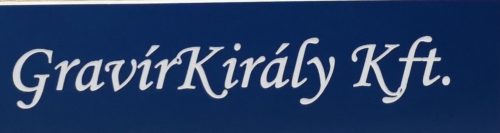 Gravírozott kétrétegű névtábla (0,8 mm kék-fehér)