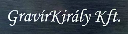Gravírozott kétrétegű névtábla (1,6mm faszén-fehér)