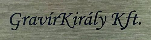 Gravírozott kétrétegű névtábla (1,6mm fényes bronz-fekete)