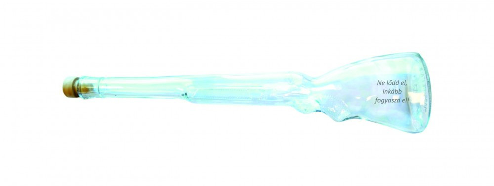 Gravírozott Pálinkás üveg 0,5 l-es puska alakú Gravírozott Pálinkás üveg 0,5 l-es puska alakú